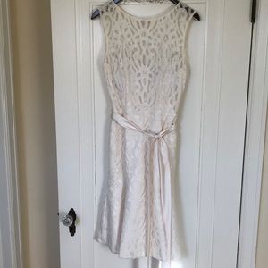 Ivory Lace dress with sweetheart neckline underlay